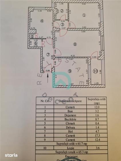 Apartament cu 3 camere decomandat în Astra