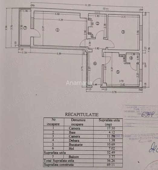 De vanzare apartament cu 2 camere decomandat