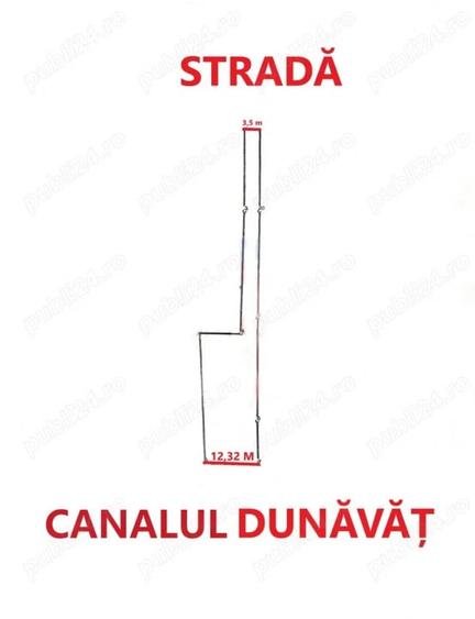 DUNAVATUL DE JOS-  TEREN 686 MP, DESCHIDERE LA CANAL 12,3 ML - 3