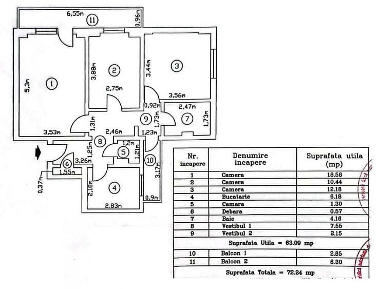 Ap 3 Camere Modern Mobilat/Utilat Centrala si Parcare in D-na Ghica - 5