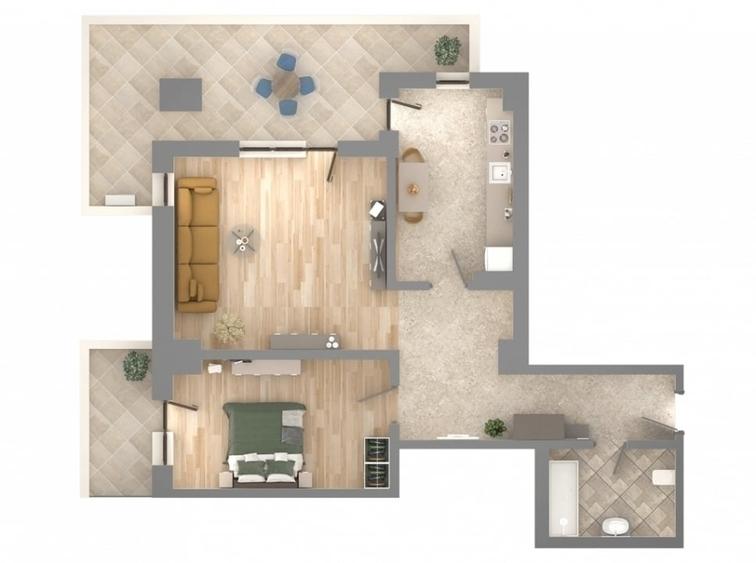 Podu Ros, doua camere,81 mp,la 5 minute de Palas - 2