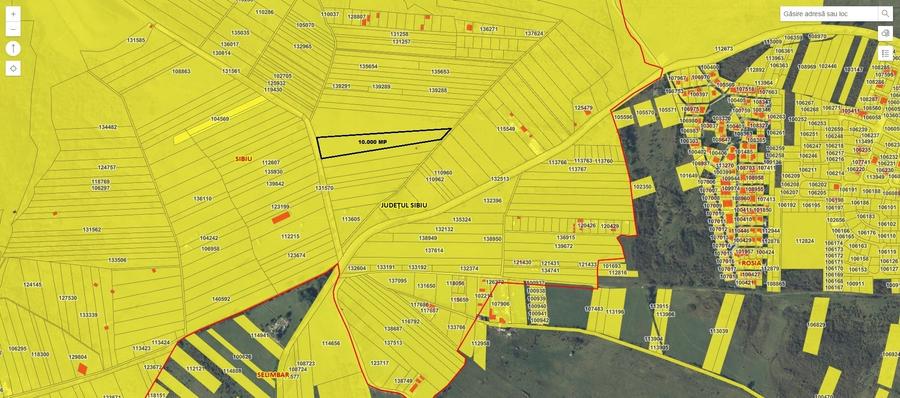 Teren extravilan 10.000 mp situat pe UAT Sibiu / zona Dealul Daii - 1