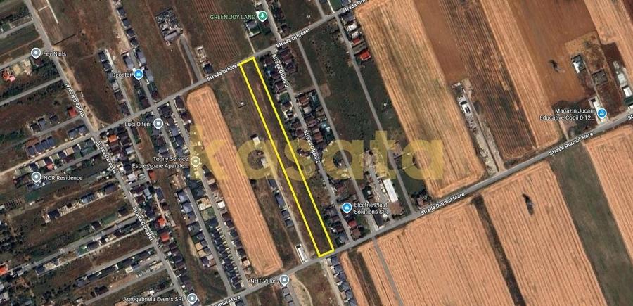 Teren de v&acirc;nzare -Loturi - 500 mp, deschidere 29 ml, Clinceni - 1