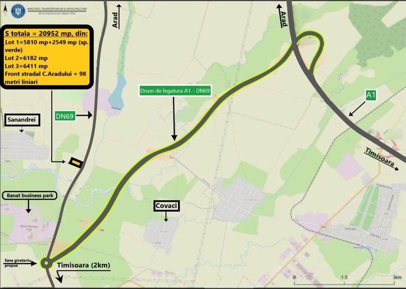 Timisoara Nord - Sanandrei - Teren industrial - P.U.Z. finalizat - utilitati - 1