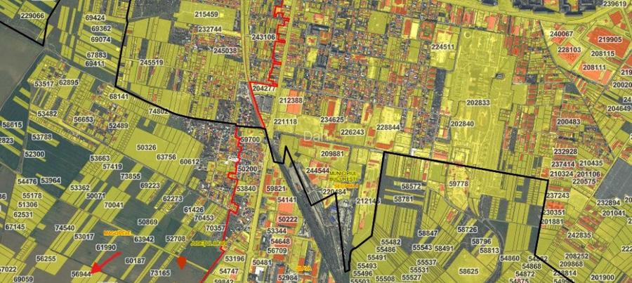 Teren intravilan neimprejmuit CF 74818, 4451mp