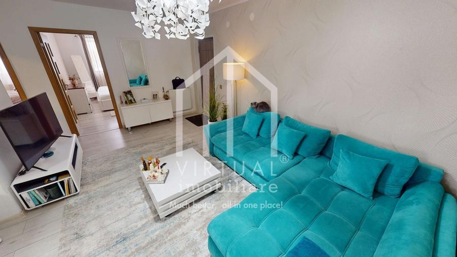 Apartament cu 3 camere, 57mp utili+balcon, mobilat, Tilisca - 3
