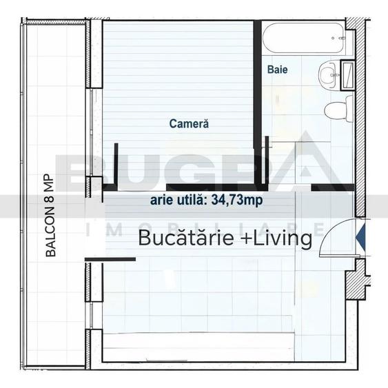 Apartament de 2 camere, modern, parcare, zona Restaurant Regal - 1