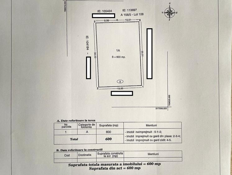 Teren Construcții intravilan de 600 mp, în Central