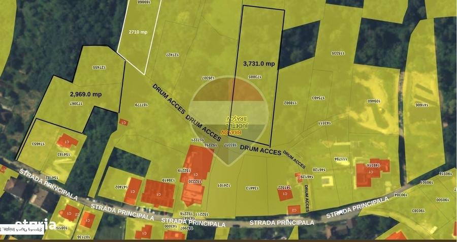 Comision 0% | Teren 2.969 Mp Cu Potential | Dupa Iniste | Brasov - 2