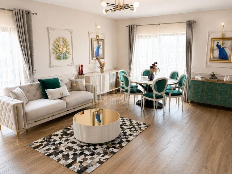 Penthouse cu 4 camere semidecomandat, mobilat în Gruia