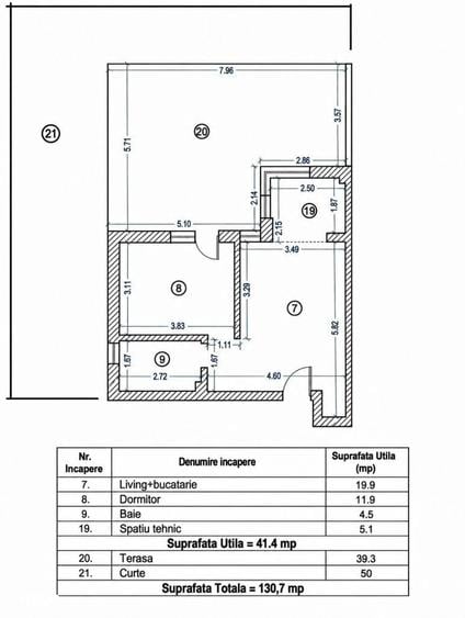 Apartament cu 2 camere în Nord