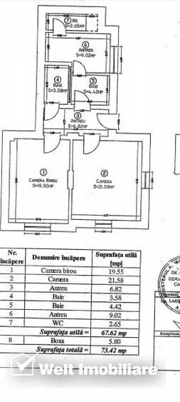 Birou, de 73 mp, în Central