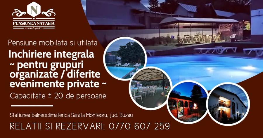 Casă cu 10 camere cu Piscina în Sărata-Monteoru