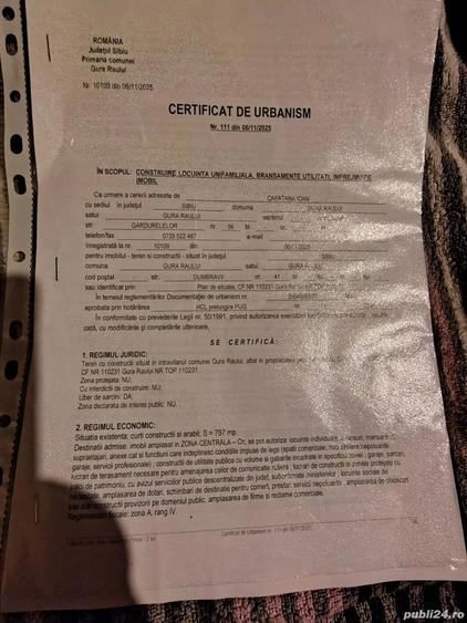 Teren de 797 mp, în Gura Râului
