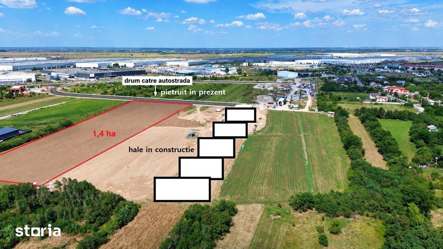 Teren de 25000 mp, în Bolintin-Deal