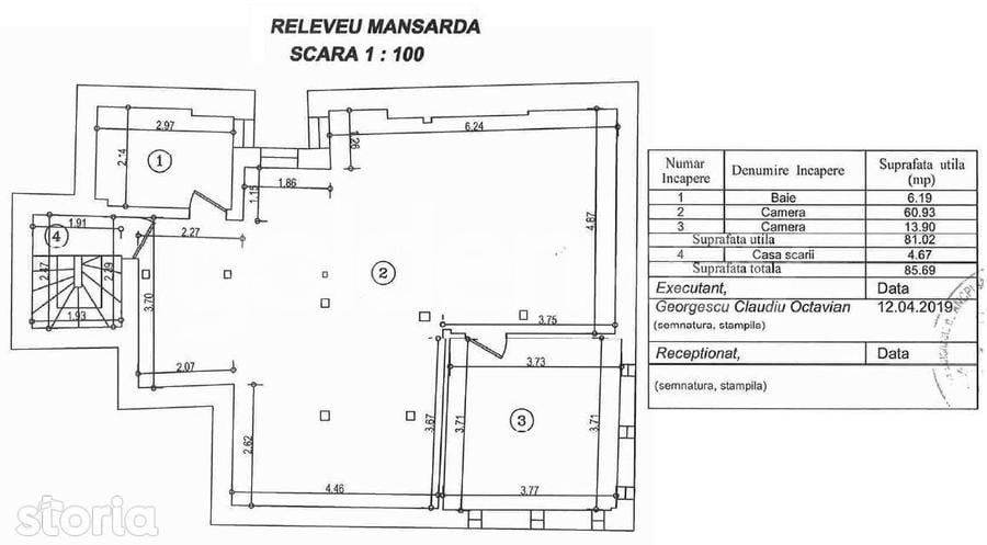 Casă cu 8 camere cu Teren 197 Mp în Dorobanți