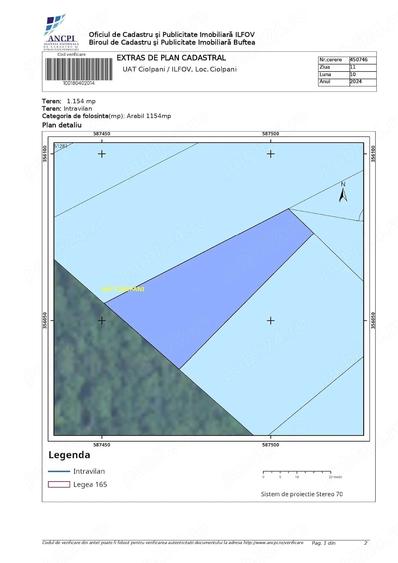 Teren de 1154 mp, în Ciolpani