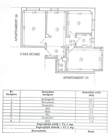 Apartament cu 3 situat pe strada Mircea cel Batran - 5