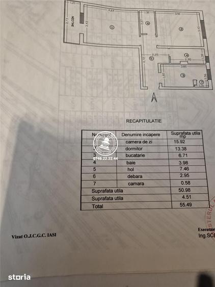 Apartament cu 2 camere decomandat în Gară