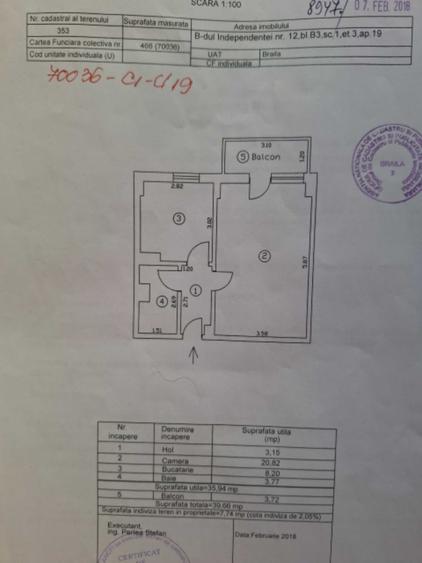 Garsonieră decomandată în Ultracentral