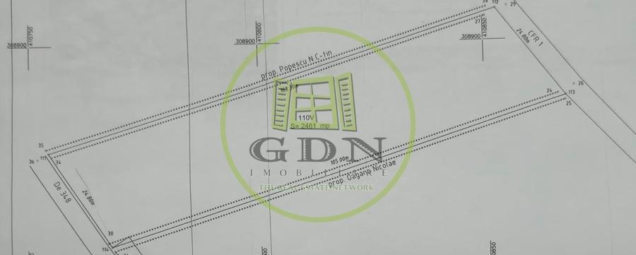 Teren Construcții intravilan de 2461 mp, în Cârcea