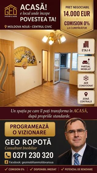 Garsonieră decomandată, mobilată în Sud