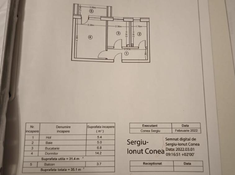 Garsonieră decomandată în Chiajna