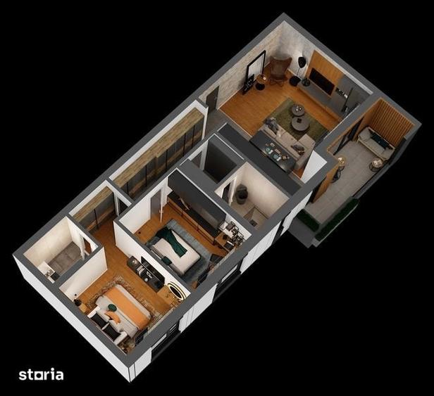 Apartament cu 3 camere în Gării