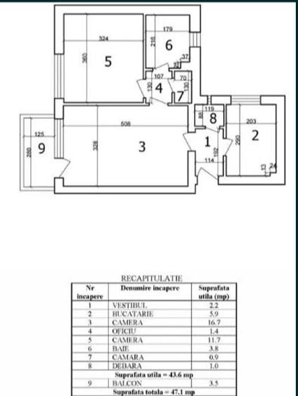 Apartament cu 2 camere semidecomandat, mobilat în Ferdinand