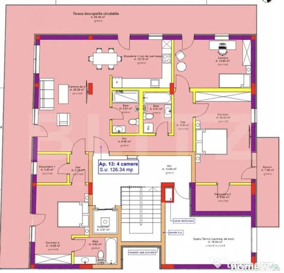 Apartament cu 4 camere decomandat în Iris