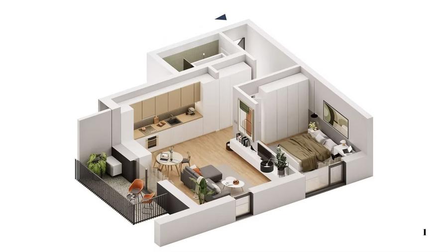 Apartament cu 2 camere decomandat, mobilat în Confecții