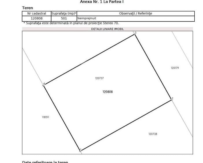 Teren Construcții intravilan de 703 mp, în Corbeanca