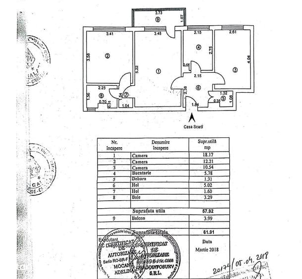 Apartament 3 camere, Etaj 1, Zona Micro 17 - ID 17872 - 1