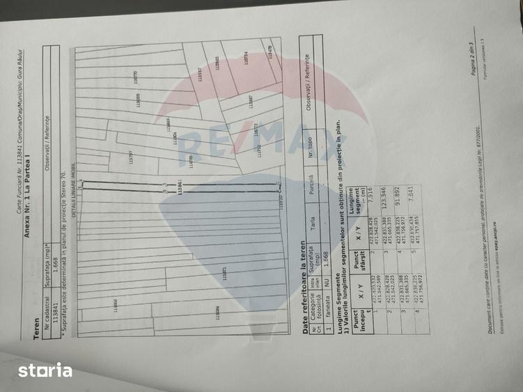 Teren de 1668 mp, în Gura Râului