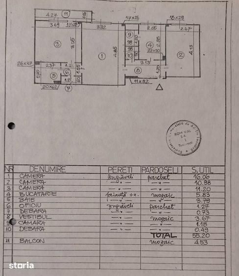Apartament cu 3 camere în 1 Mai