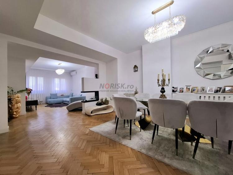 Apartament cu 4 camere semidecomandat, mobilat în Dorobanți
