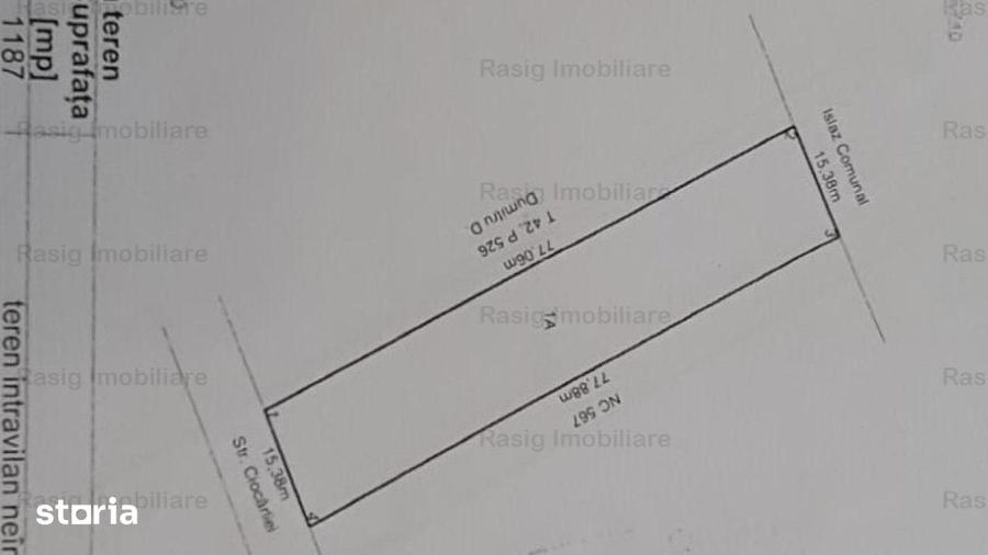 Teren de 1187 mp, în Grădiștea