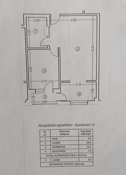 Apartament cu 2 camere semidecomandat în Găgeni