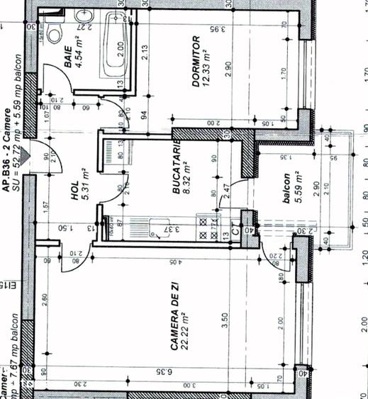 Apartament cu 2 camere în Central