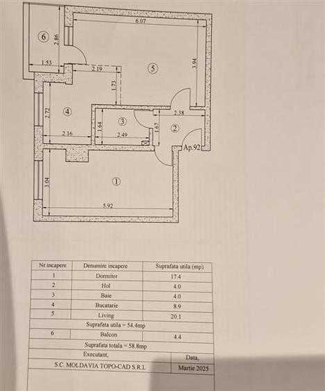 Apartament 2 camere Tatarasi Bloc nou - 6