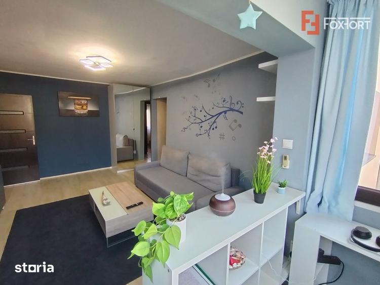 Apartament cu 2 camere semidecomandat, mobilat în Girocului