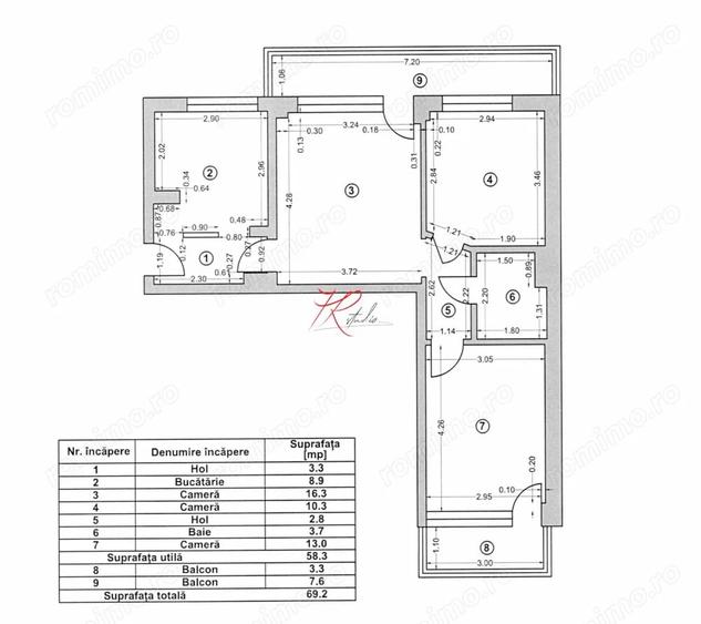 Apartament cu 3 camere semidecomandat în Parcul Circului