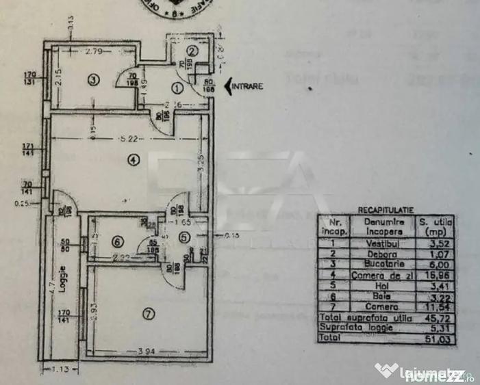 Apartament cu 2 camere semidecomandat în Veteranilor