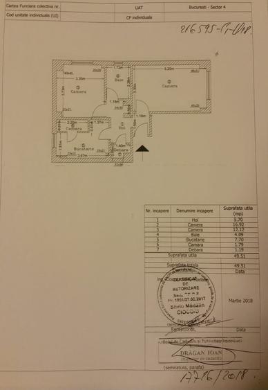 Apartament cu 2 camere în Apărătorii Patriei