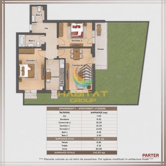 Apartament cu 3 camere decomandat în Theodor Pallady