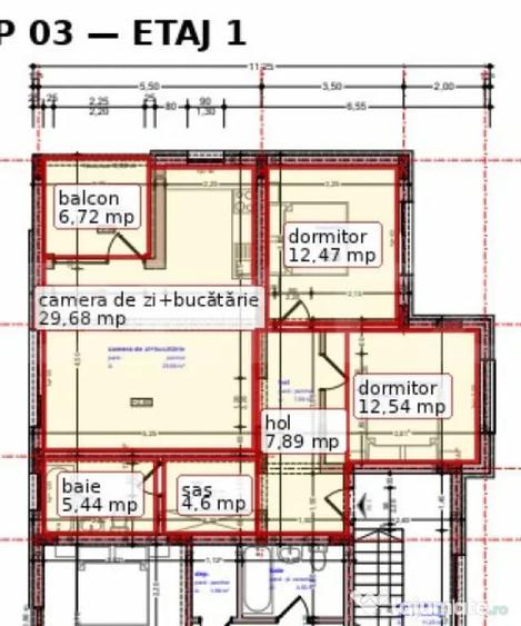 Apartament spa?ios cu 2 dormitoare ?i terasa generoasa, - 1