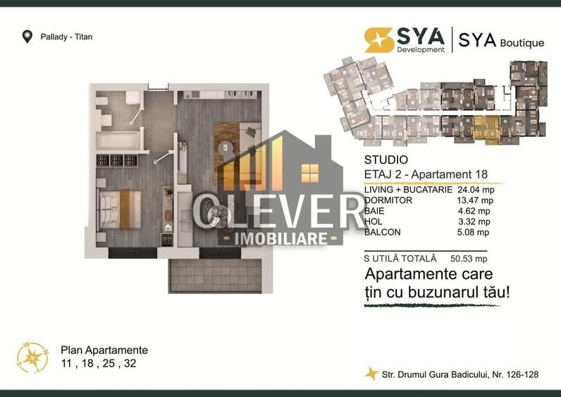Apartament 2 camere Pallady, 51 mp, Comision 0% - 1