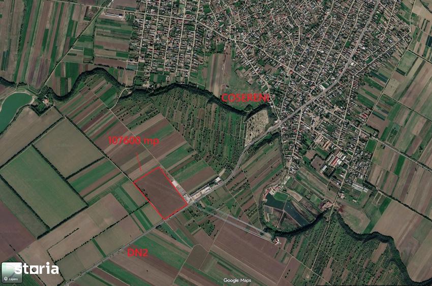 Teren de 107600 mp, în Coșereni