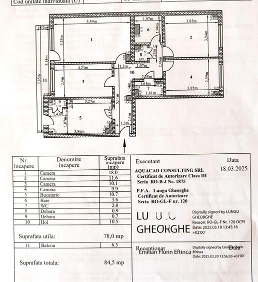 Apartament cu 4 camere decomandat în Piața Centrală