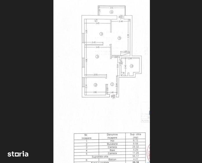 Apartament cu 3 camere în Copou